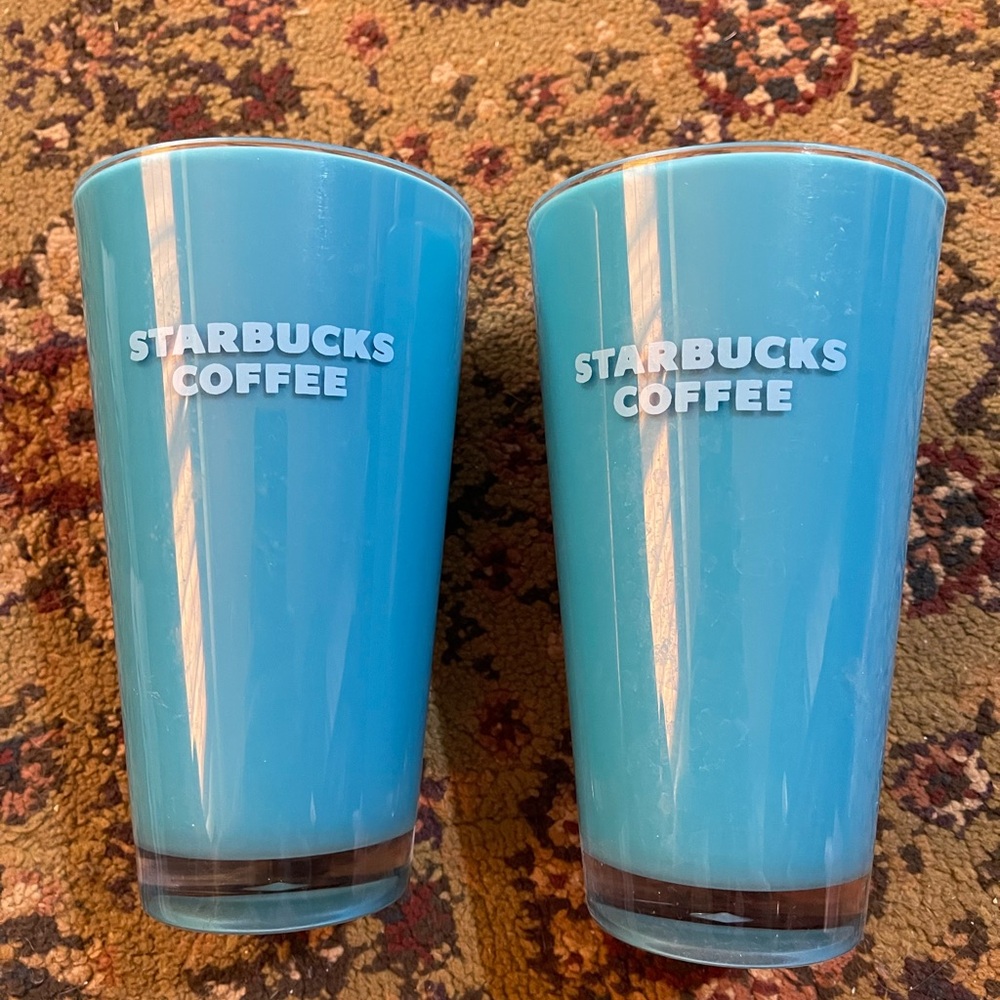 Starbucks Turquoise Blue Reusable Tumblers - Pair